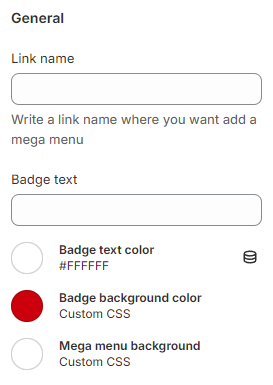 mega menu split media general settings